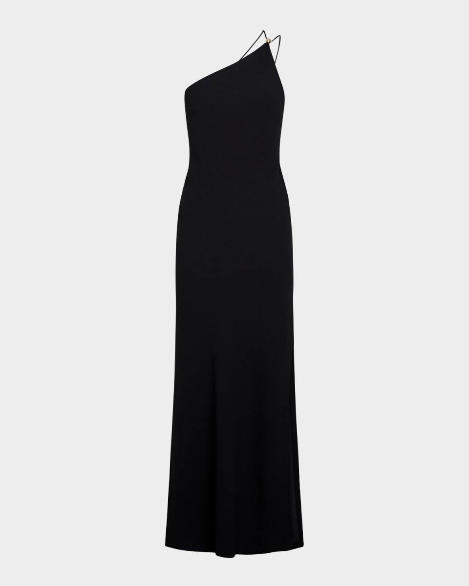 One-Shoulder Jewel Sphere Gown